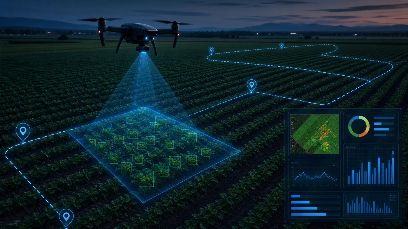 Autonomous crop-monitoring drone